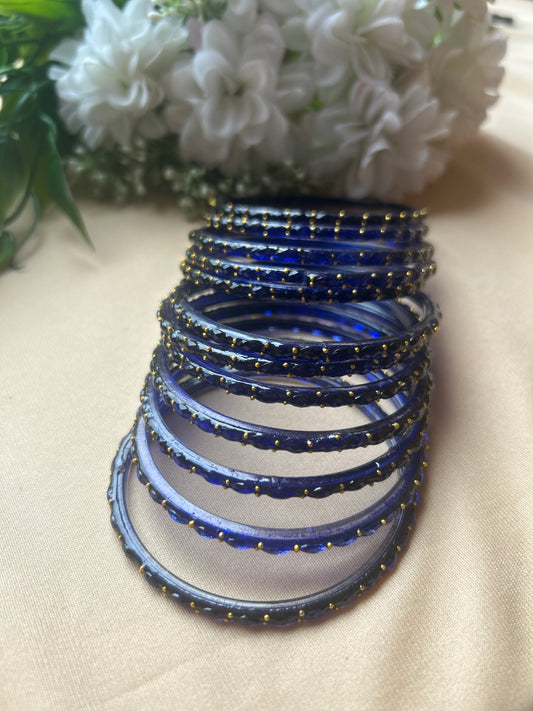 Premium raindrop bangles - Navy Blue