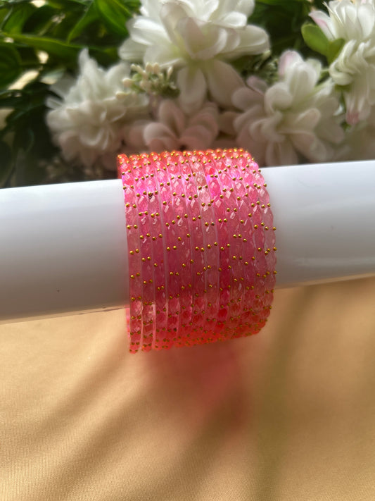 Premium raindrop bangles - Pink