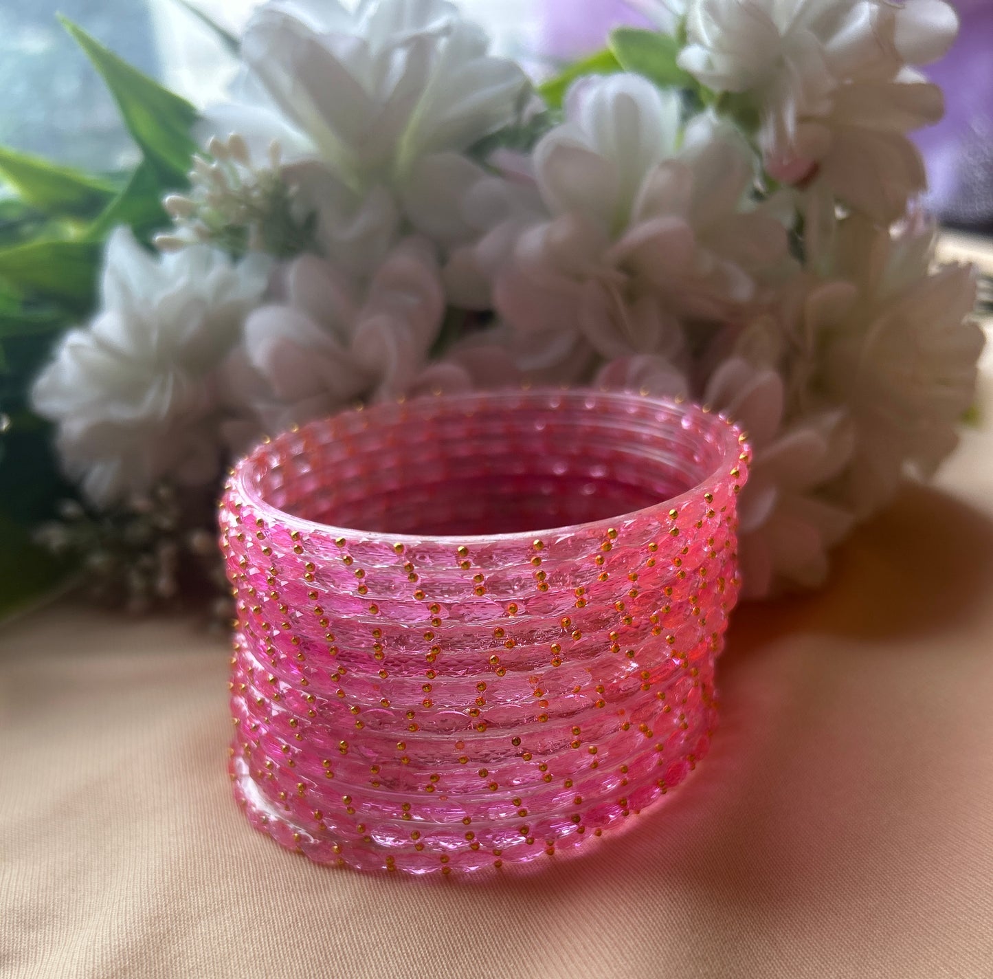 Premium raindrop bangles - Pink