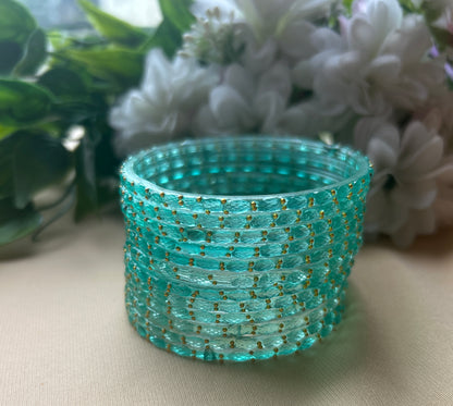 Premium raindrop bangles -Turquriose