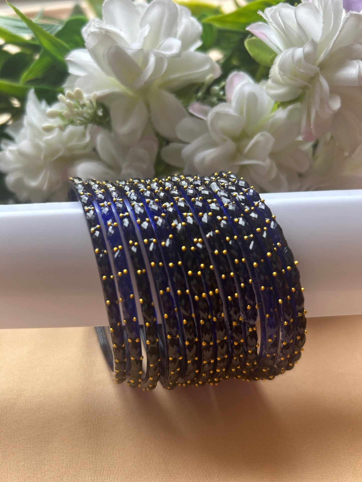 Premium raindrop bangles - Navy Blue