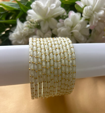 Premium raindrop bangles - White
