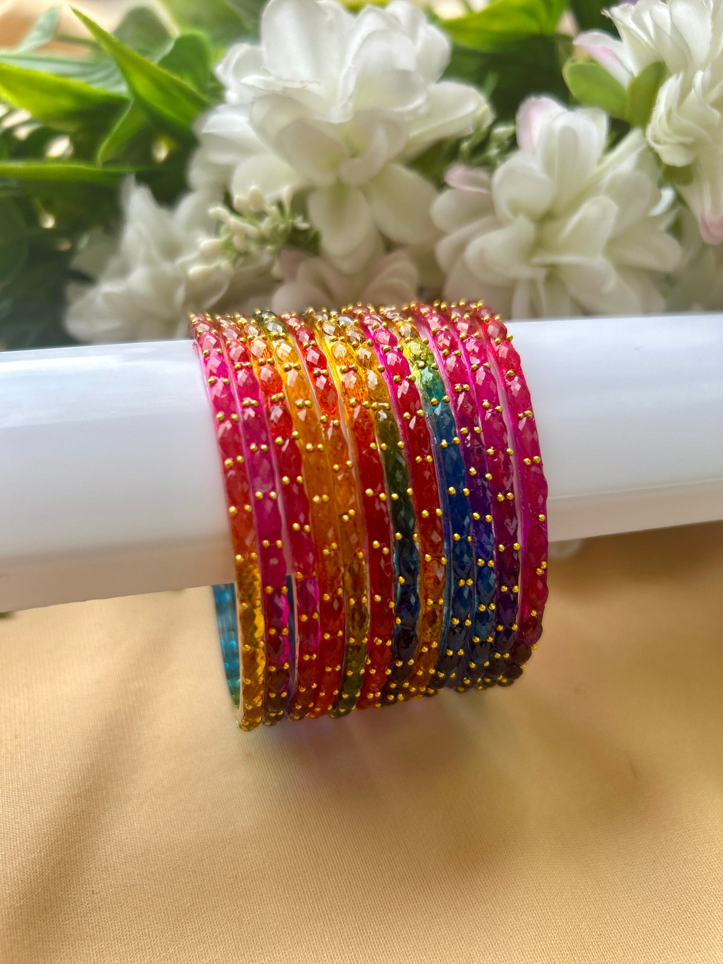 Premium raindrop bangles - Multi colour
