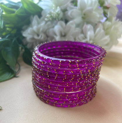 Premium raindrop bangles - Purple
