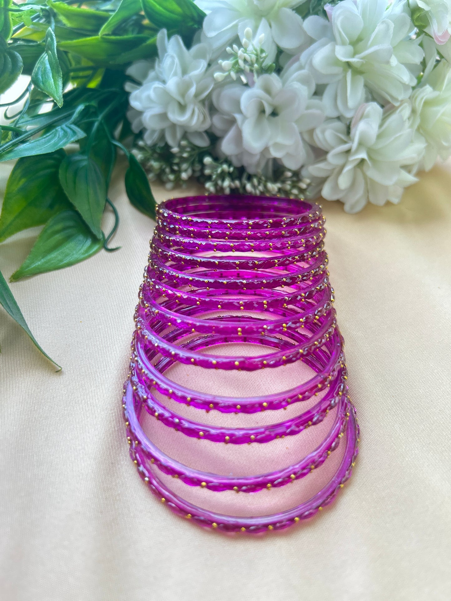 Premium raindrop bangles - Purple
