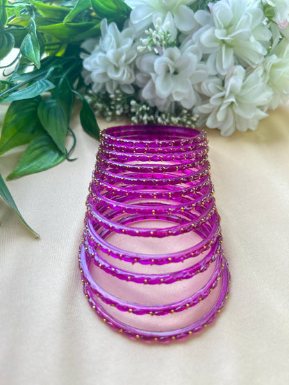 Premium raindrop bangles - Purple