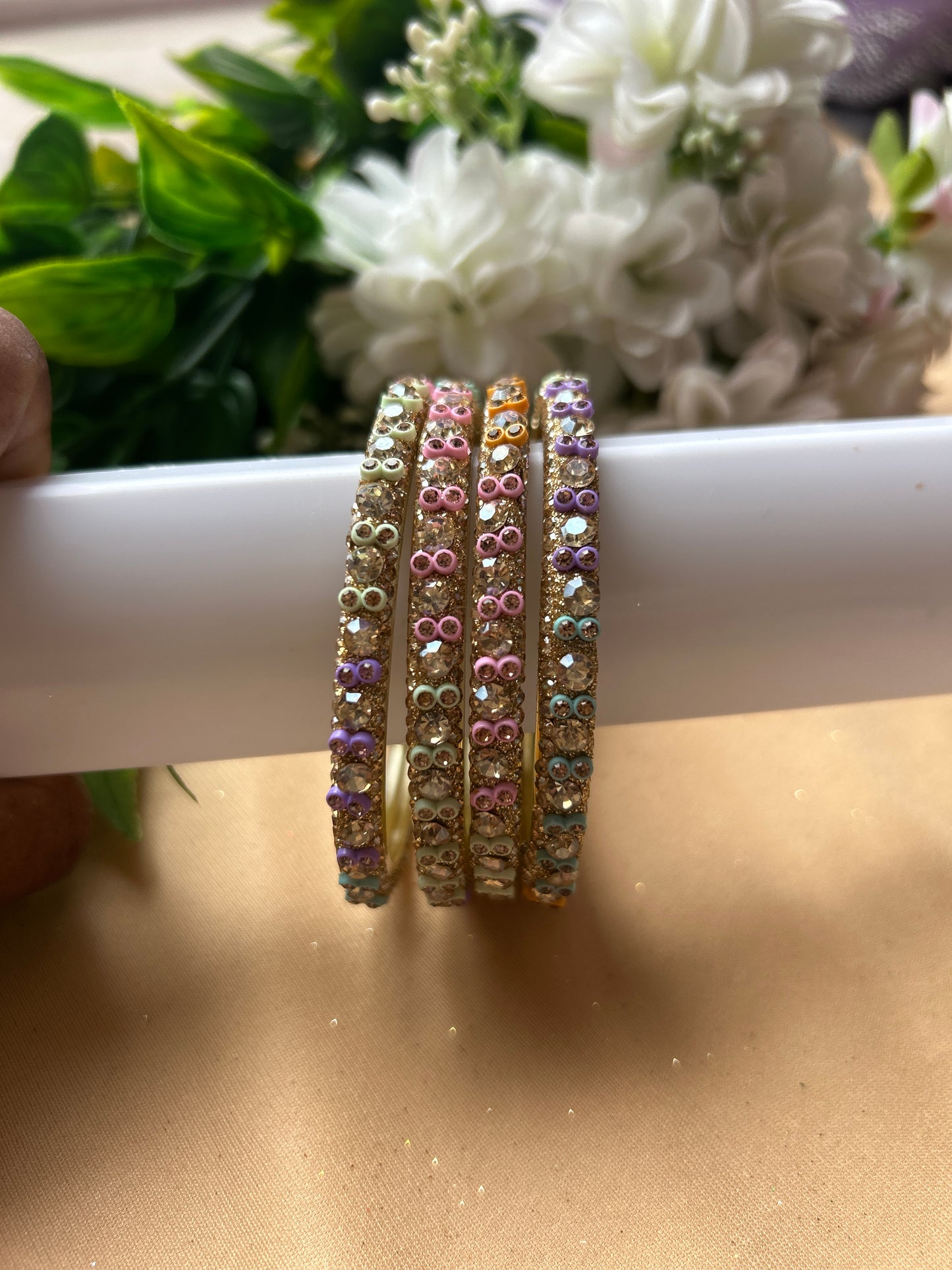 Premium Designer Mirror Bangles - Multi colour