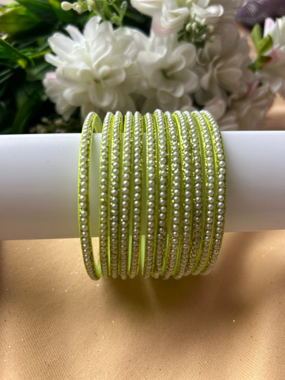 Premium & Trendy Pearl Glass Bangles