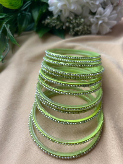 Premium & Trendy Pearl Glass Bangles