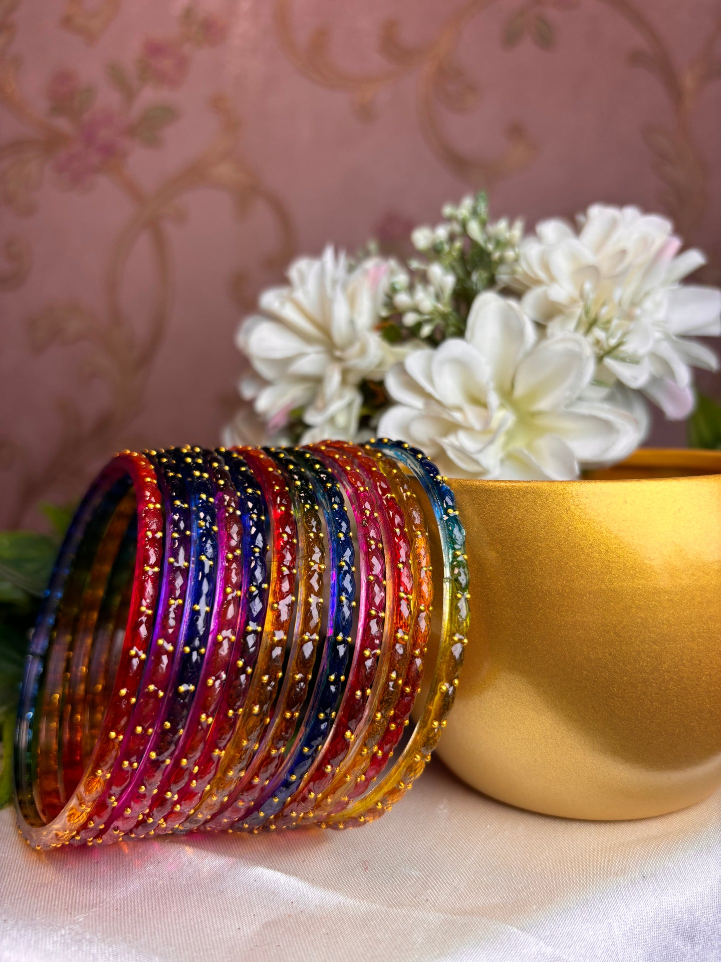 Premium raindrop bangles - Multi colour