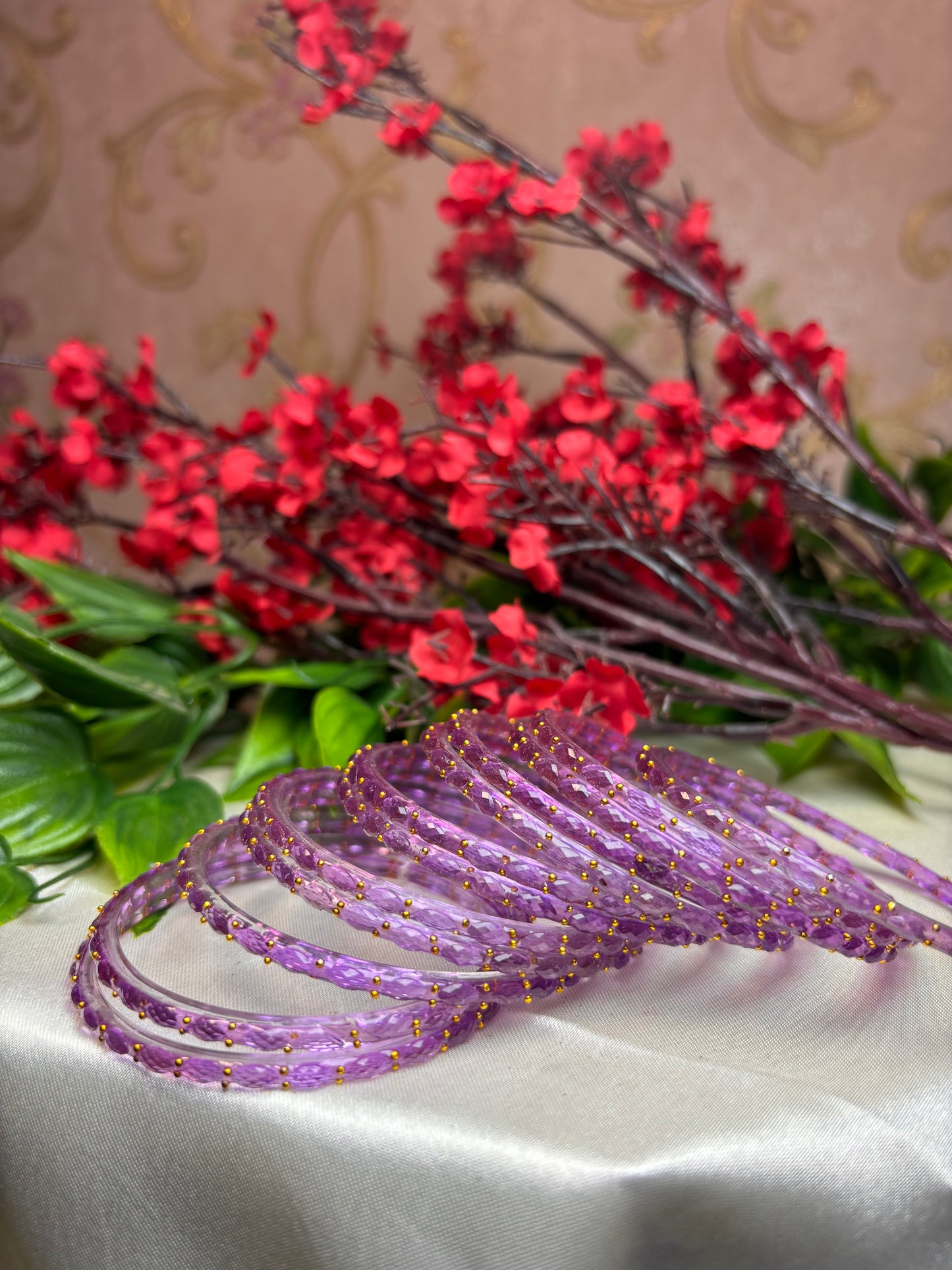 Premium raindrop bangles - Lavender