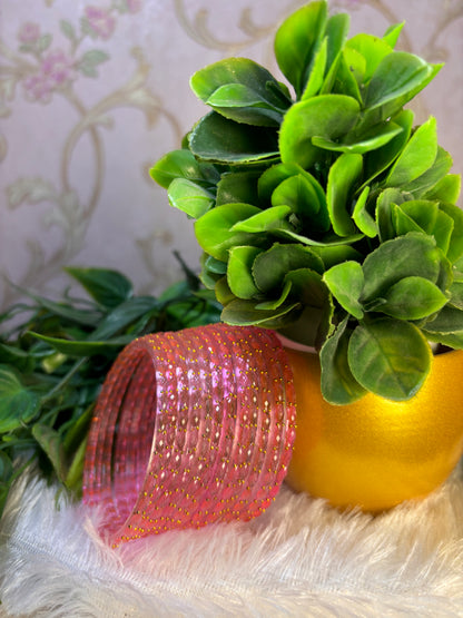 Premium raindrop bangles - Pink