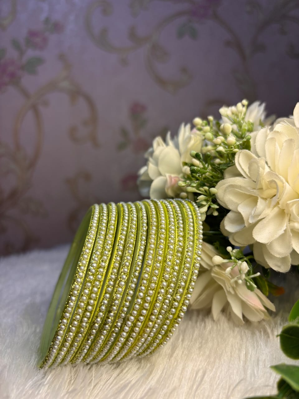 Premium & Trendy Pearl Glass Bangles