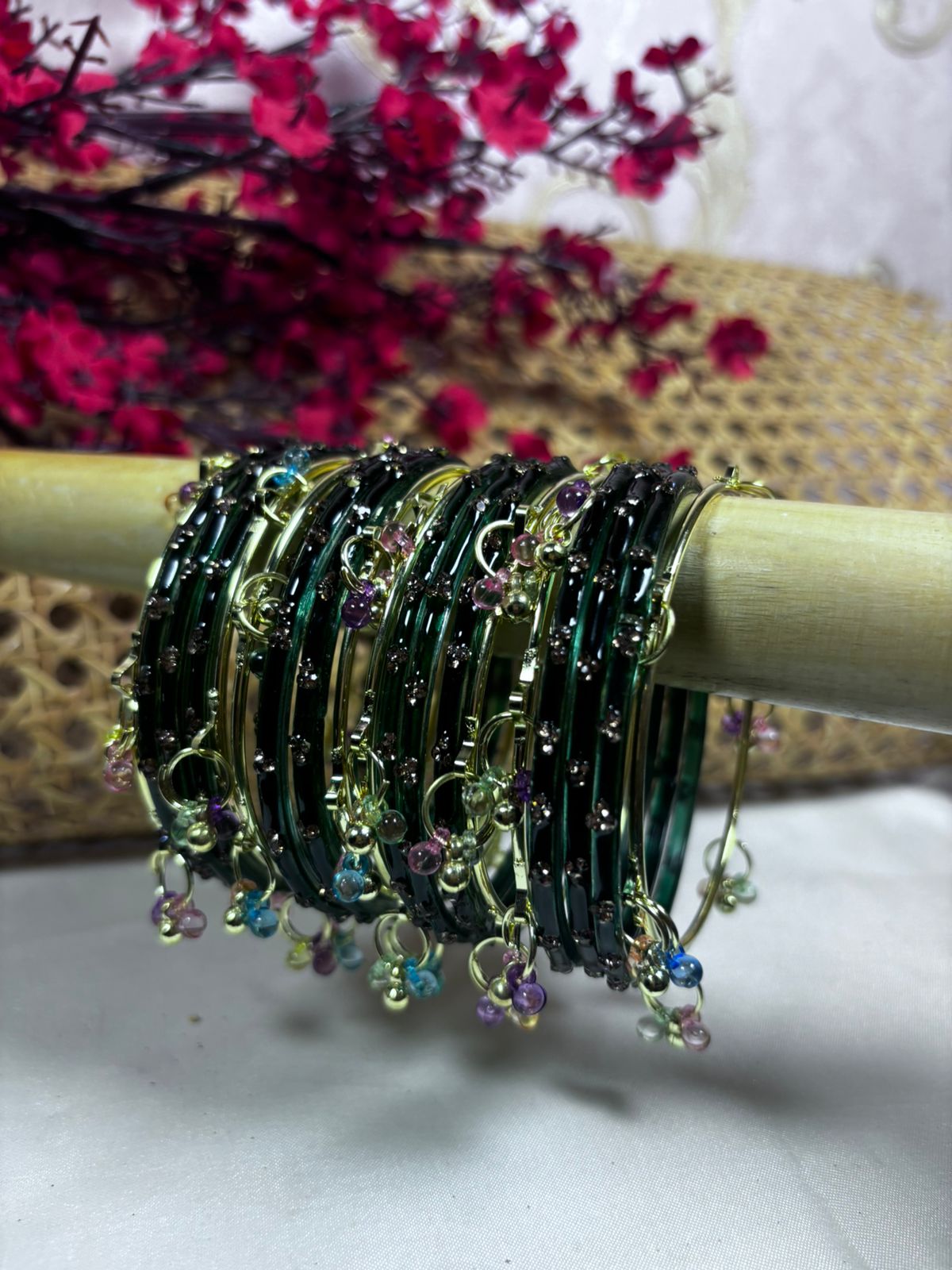 Premium kashmiri jhansi bangles - Green