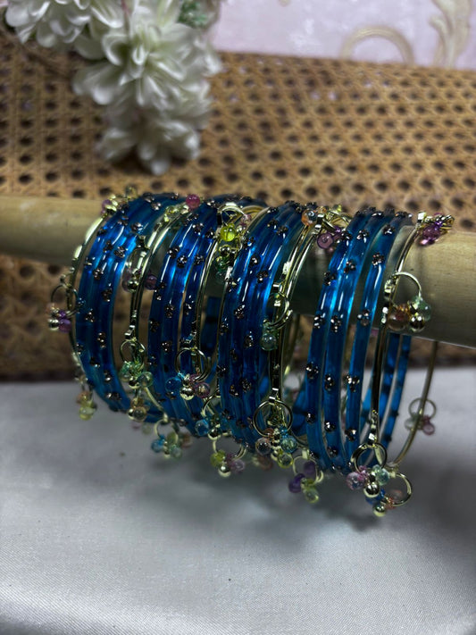Premium kashmiri jhansi bangles - Blue