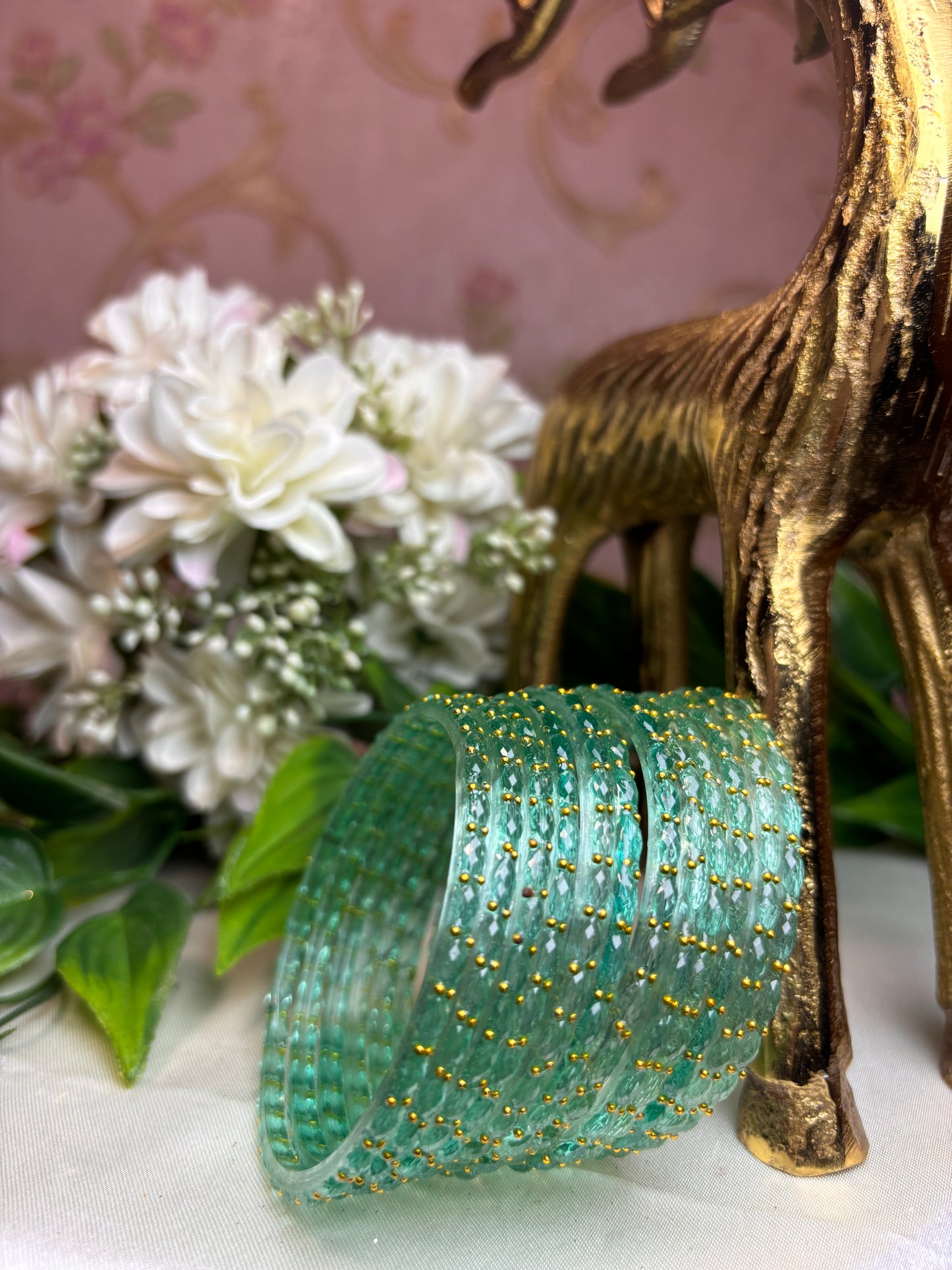 Premium raindrop bangles -Turquriose