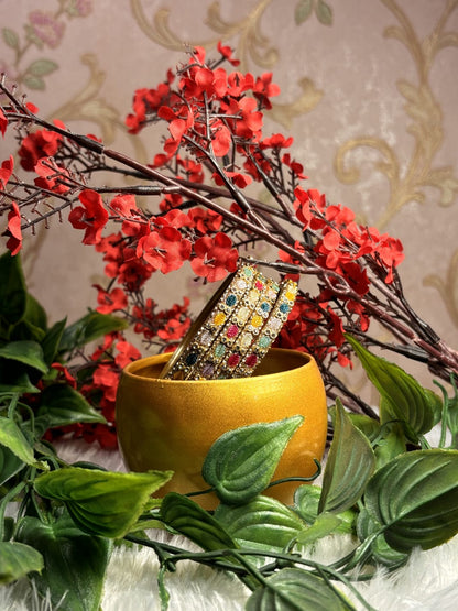 Premium Designer Mirror Bangles - Multi colour